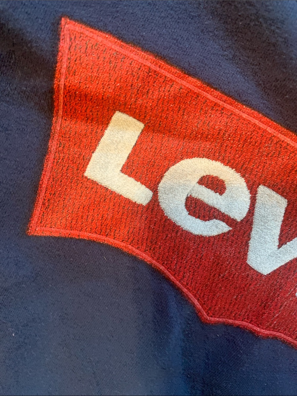 Levi's Navy Hoodie with Red Logo Pullover 14 16 - Picture 3 of 4
